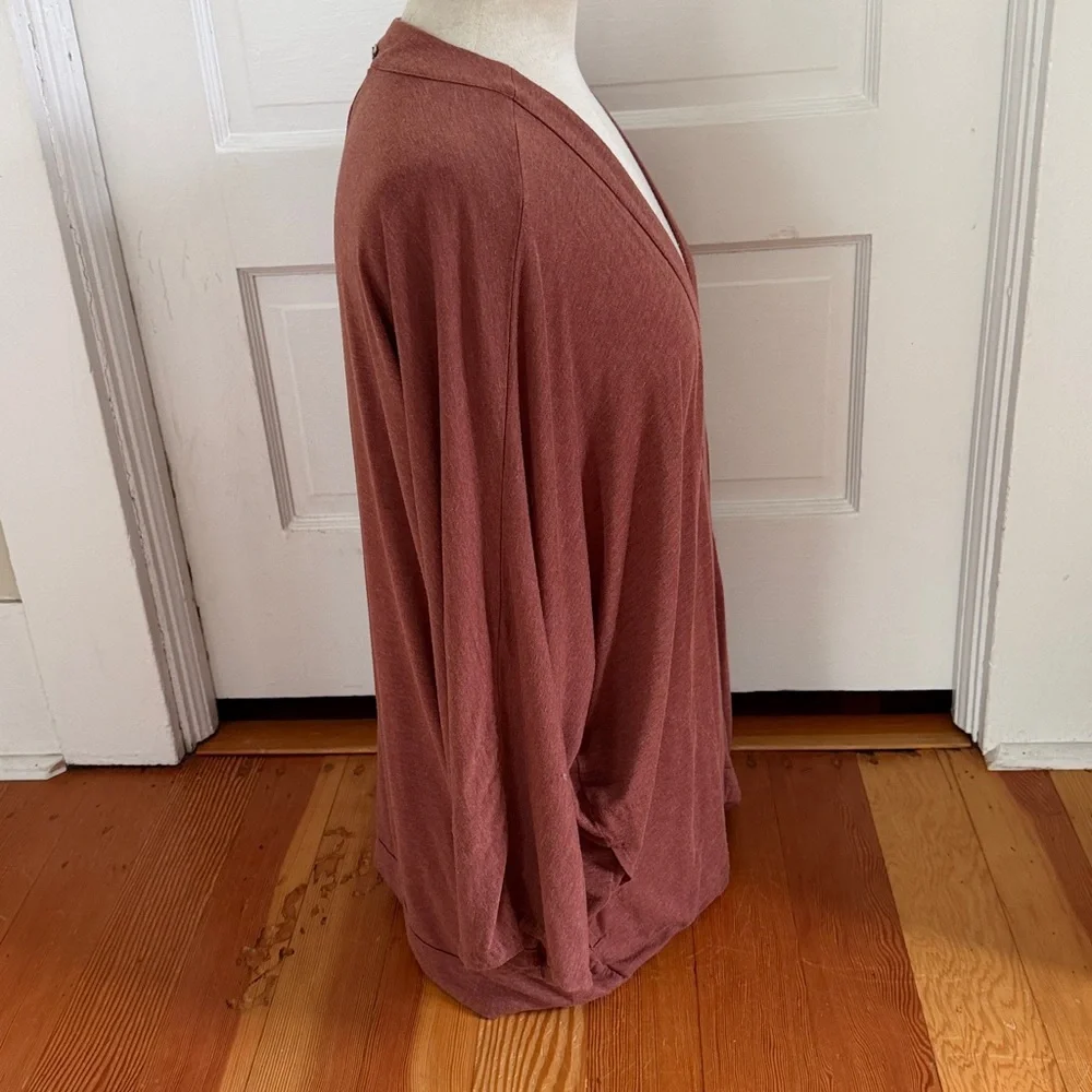 Prana Women's Rust Stretch Knit‎ Open Cardigan Large - Picture 2 of 6